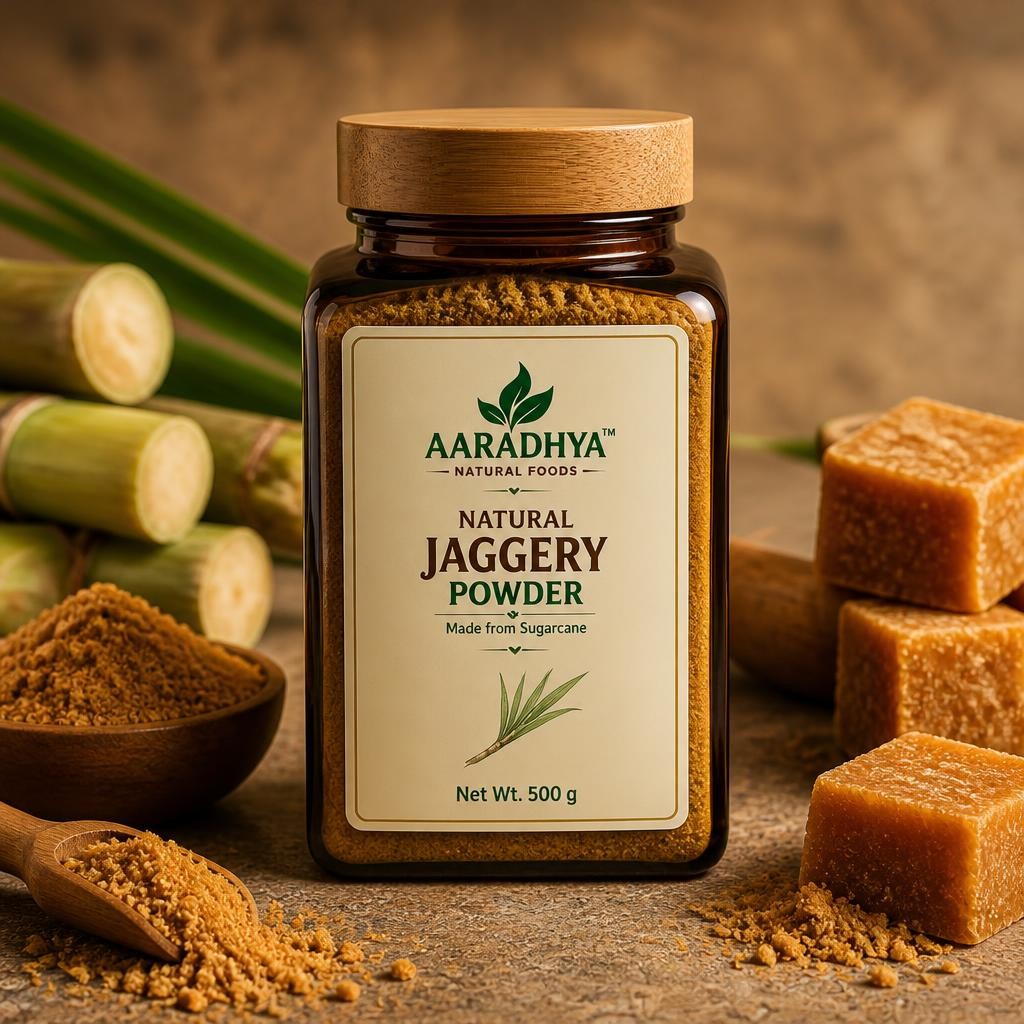 AARADHYA natural jaggery powder packaging concept