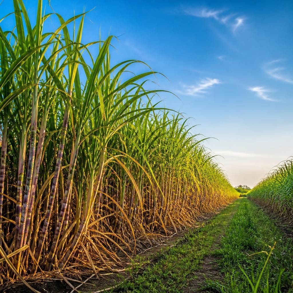 Sugarcane field in India